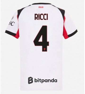 AC Milan Samuele Ricci #4 Replika Udebanetrøje Dame 2025-26 Kortærmet